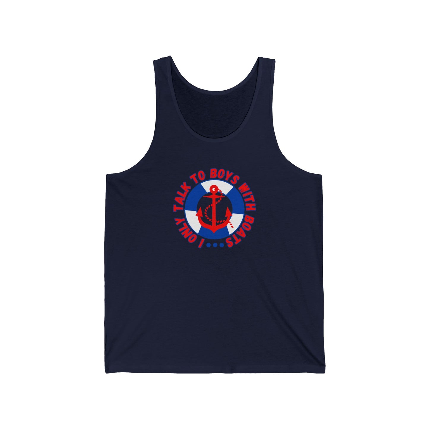 I Only Talk To Boys With Boats Beach Yacht Club Tank Top