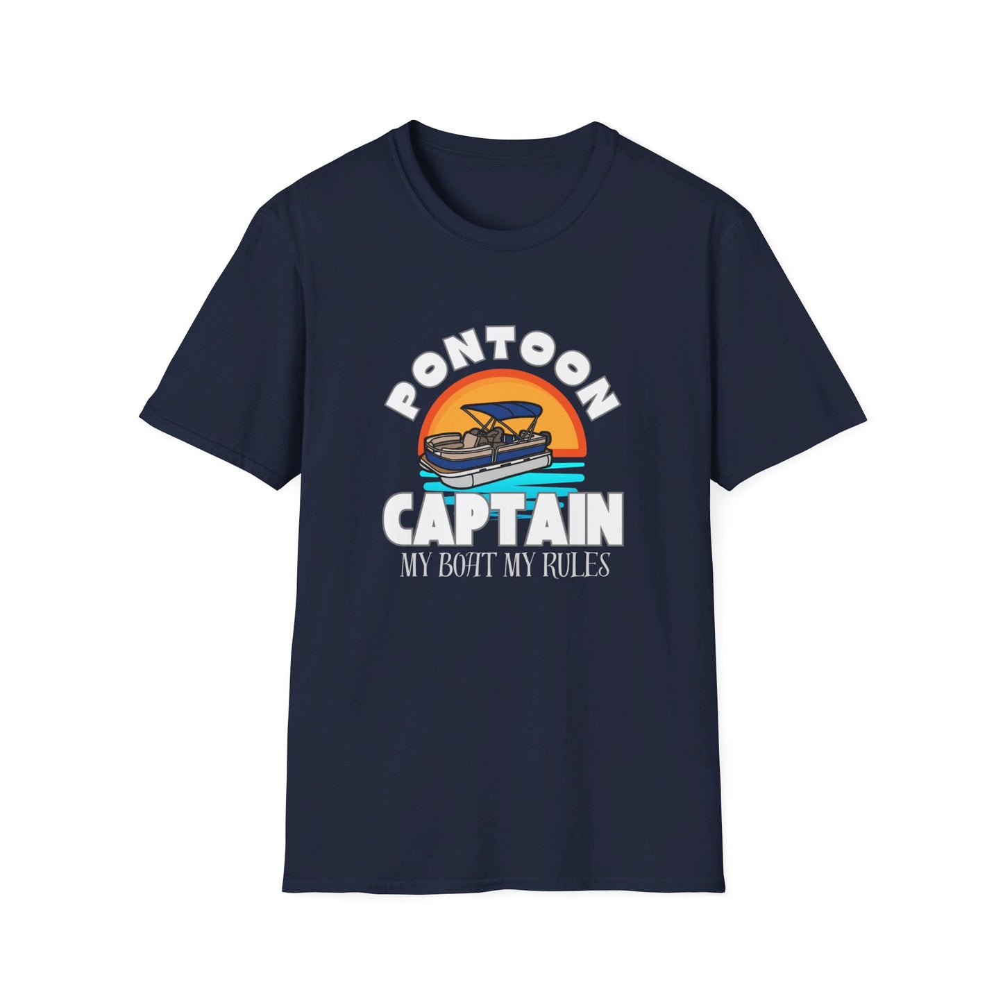 Pontoon Captain My Boat My Rules Funny Summer Boating T-Shirt