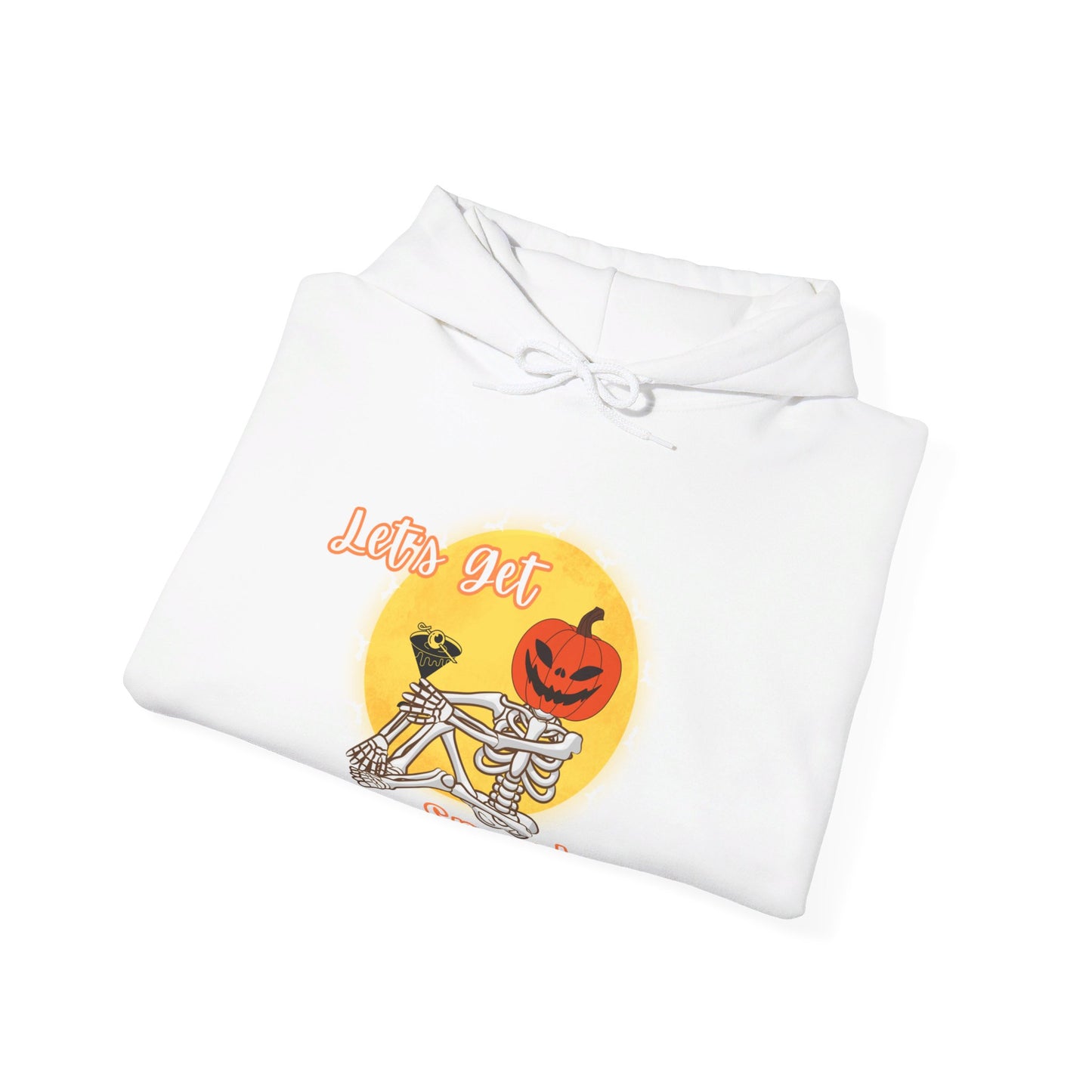 Let's Get Smashed Halloween Skeleton & Martini Hoodie Sweatshirt