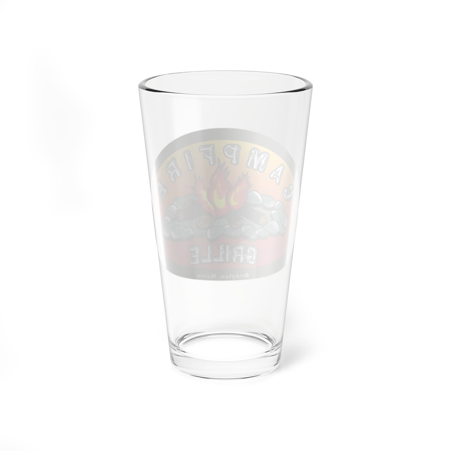 Campfire Grille Mixing Glass, 16oz | Outdoor Camping, BBQ, Drinkware, Gift for Campers, Unique Barware Bridgton Maine